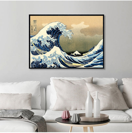 The Great Wave of Kanagawa Japanese Art Canvas Wall Art-GraffitiWallArt