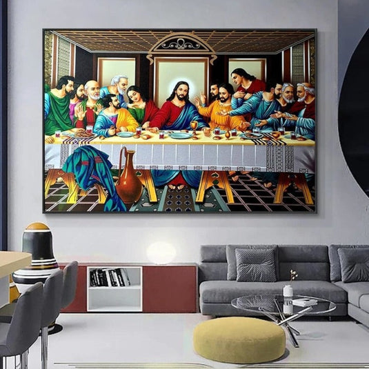 The Last Supper By Da Vinci Canvas Wall Art-GraffitiWallArt