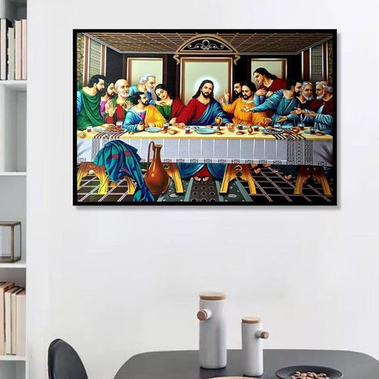 The Last Supper By Da Vinci Canvas Wall Art-GraffitiWallArt