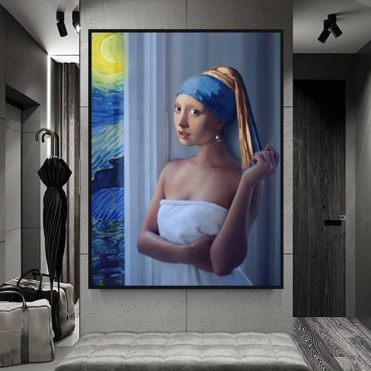 The Milkmaid Unique Canvas Wall Art-GraffitiWallArt