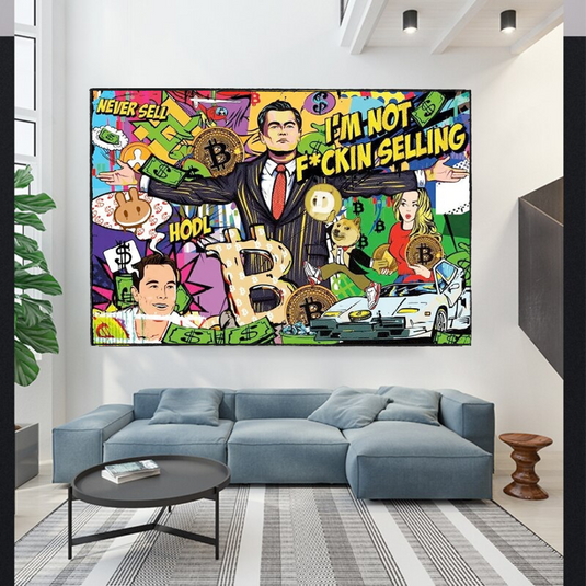 The Wolf of Wall Street Leonardo Dicaprio Canvas Wall Art-GraffitiWallArt