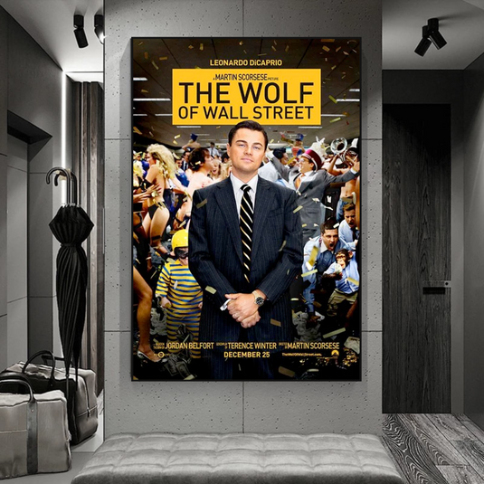 The Wolf of Wall Street Leonardo Dicaprio Canvas Wall Art-GraffitiWallArt