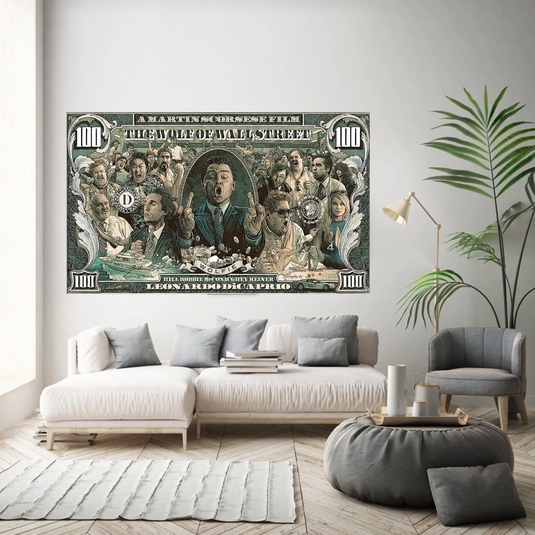 The Wolf of Wall Street Leonardo Dicaprio Canvas Wall Art-GraffitiWallArt