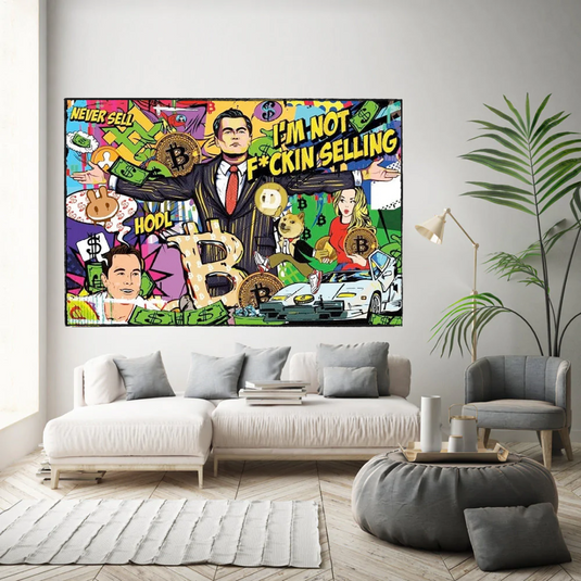 The Wolf of Wall Street Leonardo Dicaprio Canvas Wall Art-GraffitiWallArt