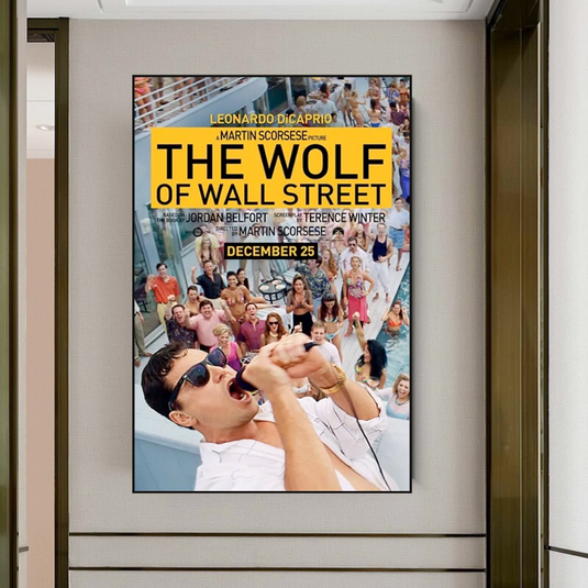 The Wolf of Wall Street Leonardo Dicaprio Canvas Wall Art-GraffitiWallArt