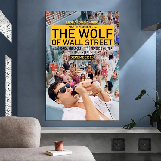 The Wolf of Wall Street Leonardo Dicaprio Canvas Wall Art-GraffitiWallArt