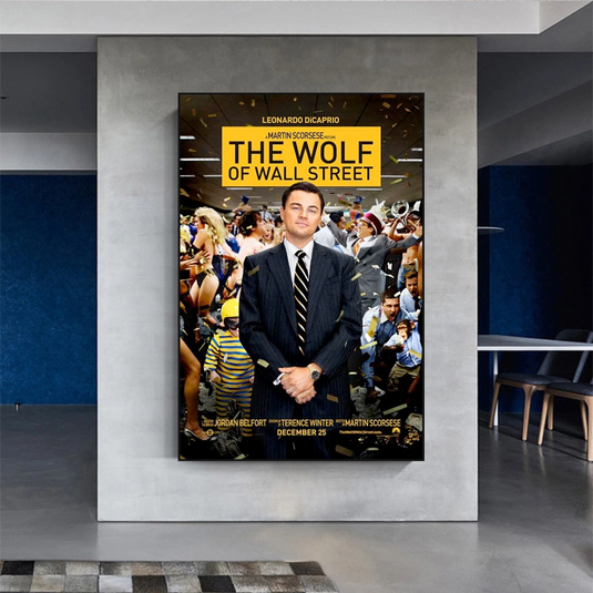 The Wolf of Wall Street Leonardo Dicaprio Canvas Wall Art-GraffitiWallArt