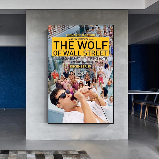 The Wolf of Wall Street Leonardo Dicaprio Canvas Wall Art-GraffitiWallArt