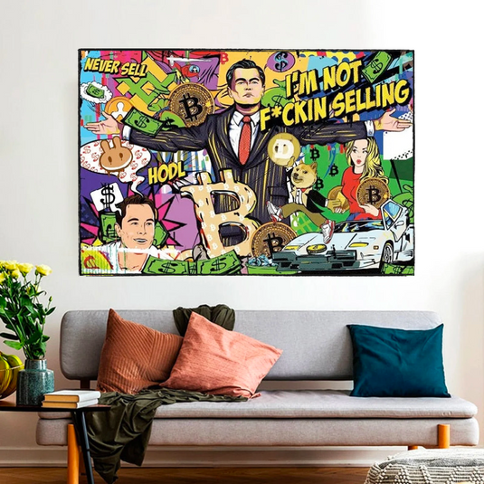 The Wolf of Wall Street Leonardo Dicaprio Canvas Wall Art-GraffitiWallArt