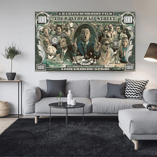 The Wolf of Wall Street Leonardo Dicaprio Canvas Wall Art-GraffitiWallArt