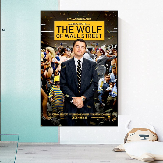 The Wolf of Wall Street Leonardo Dicaprio Canvas Wall Art-GraffitiWallArt