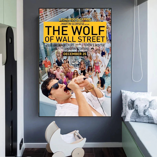 The Wolf of Wall Street Leonardo Dicaprio Canvas Wall Art-GraffitiWallArt