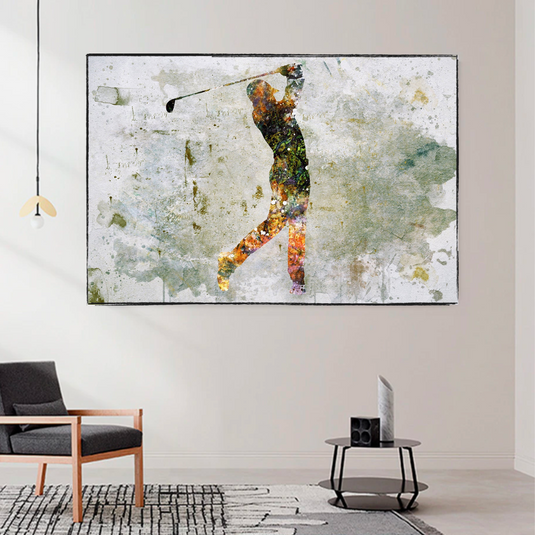 Tiger woods Golf Champion Canvas Wall Art-GraffitiWallArt