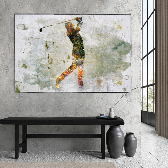 Tiger woods Golf Champion Canvas Wall Art-GraffitiWallArt