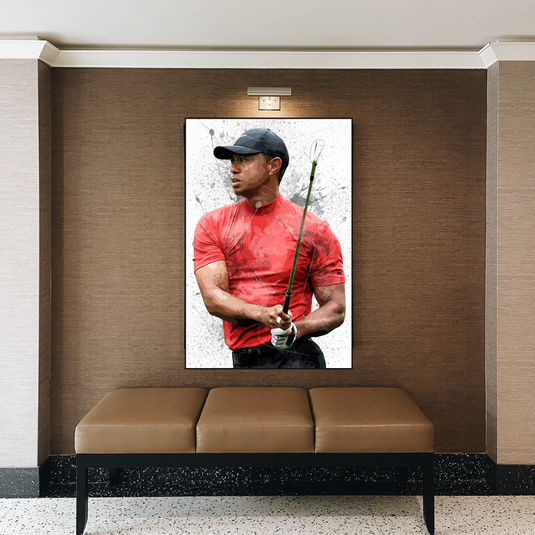 Tiger woods Golf Champion Canvas Wall Art-GraffitiWallArt