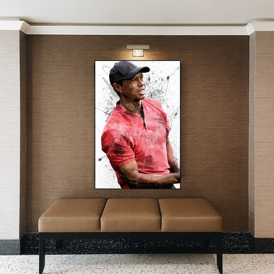 Tiger woods Golf Champion Canvas Wall Art-GraffitiWallArt