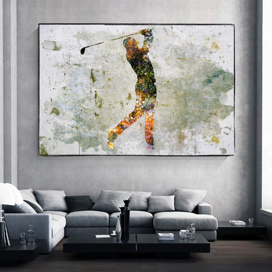 Tiger woods Golf Champion Canvas Wall Art-GraffitiWallArt