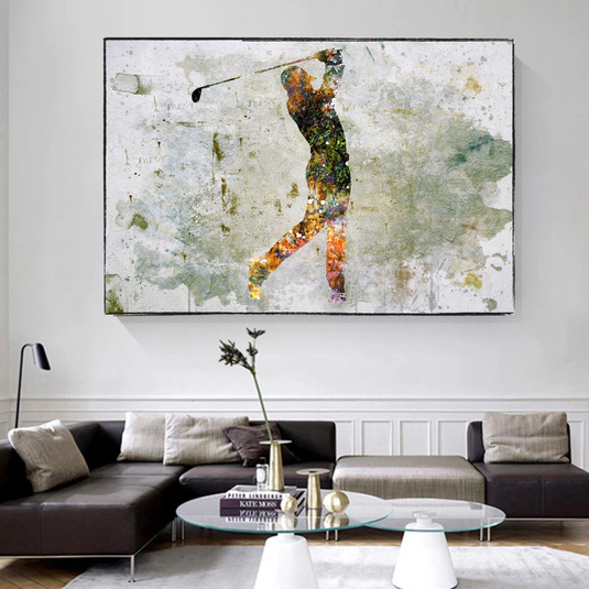 Tiger woods Golf Champion Canvas Wall Art-GraffitiWallArt