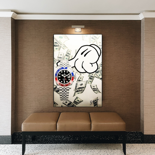 Time is Money Canvas Art: Rolex Timeless Inspiration-GraffitiWallArt