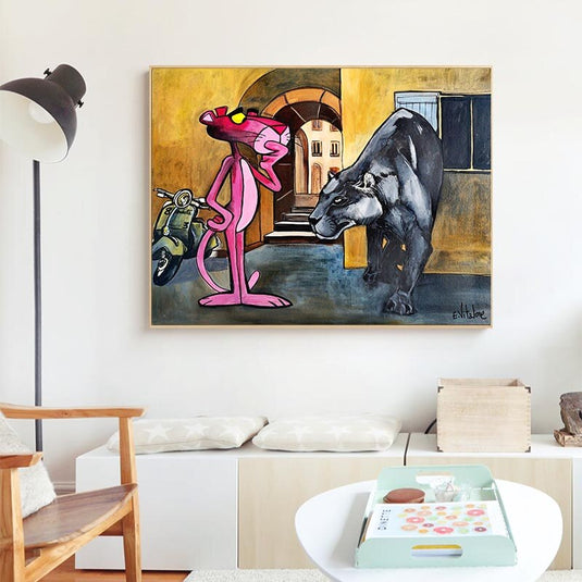 Timeless Pink Panther Poster - Whimsy in Art Form-GraffitiWallArt