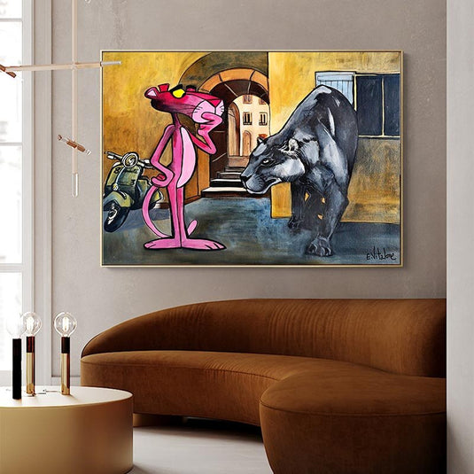 Timeless Pink Panther Poster - Whimsy in Art Form-GraffitiWallArt