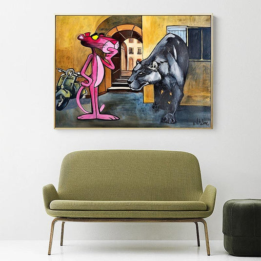 Timeless Pink Panther Poster - Whimsy in Art Form-GraffitiWallArt