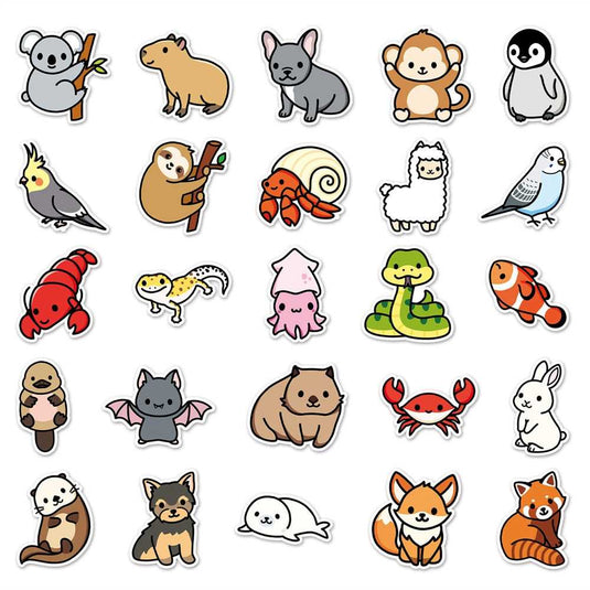 Tiny Animals Cute Birds Stickers - Adorable Collection!-GraffitiWallArt