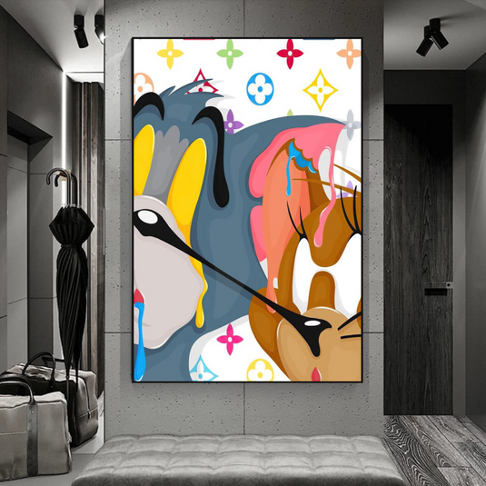 Tom and Jerry Wall Art Decor-GraffitiWallArt