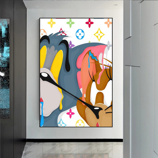 Tom and Jerry Wall Art Decor-GraffitiWallArt