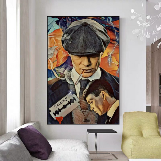 Tommy Shelby Peaky Blinders Drama Canvas Wall Art Poster-GraffitiWallArt