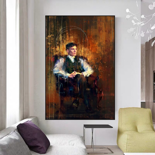 Tommy Shelby Peaky Blinders Drama Canvas Wall Art Poster-GraffitiWallArt