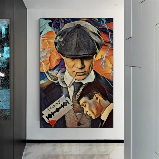 Tommy Shelby Peaky Blinders Drama Canvas Wall Art Poster-GraffitiWallArt