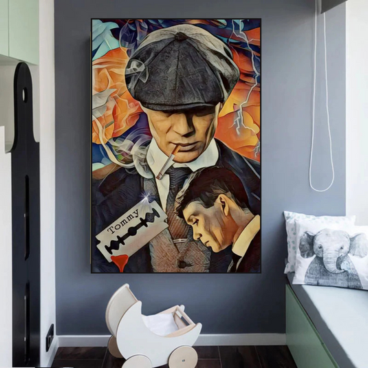 Tommy Shelby Peaky Blinders Drama Canvas Wall Art Poster-GraffitiWallArt