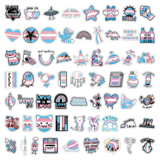 Transgender Pride Sticker Pack - Famous Bundle Waterproof-GraffitiWallArt