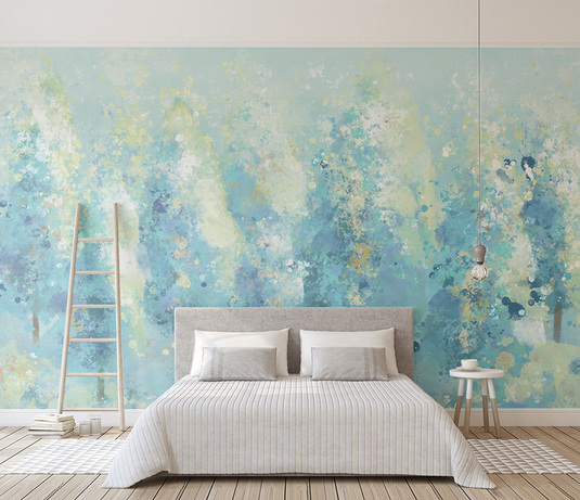 Tree Painting Colours Wallpaper Murals - Vibrant Décor-GraffitiWallArt