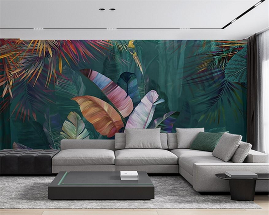 Tropical Jungle Wallpaper Mural – Transform your Space-GraffitiWallArt