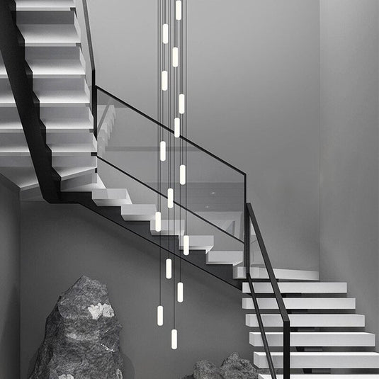 Tubes: Staircase Chandelier - Exquisite Lighting Solution-GraffitiWallArt