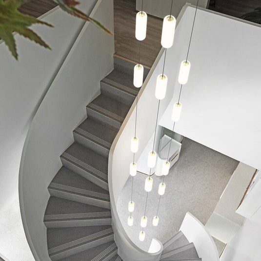 Tubes: Staircase Chandelier - Exquisite Lighting Solution-GraffitiWallArt