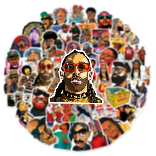 Tupac Biggie Smalls Rapper Stickers Pack-GraffitiWallArt