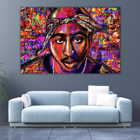 TuPac Graffiti Canvas Art - Limited Edition Street Art-GraffitiWallArt