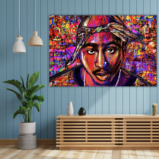 TuPac Graffiti Canvas Art - Limited Edition Street Art-GraffitiWallArt