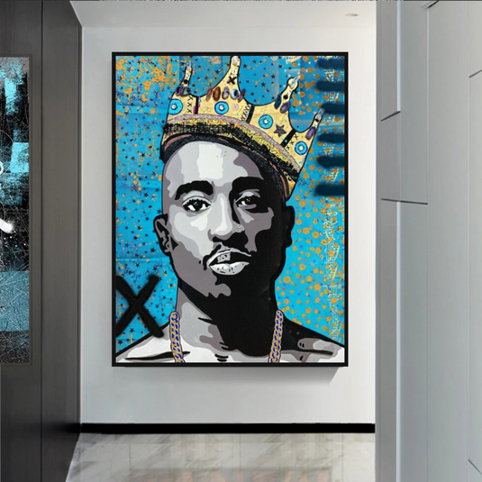 TuPac Singers Canvas Wall Art-GraffitiWallArt