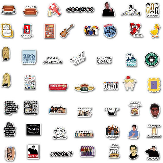 TV Series Friends Stickers Pack - Official Merchandise-GraffitiWallArt