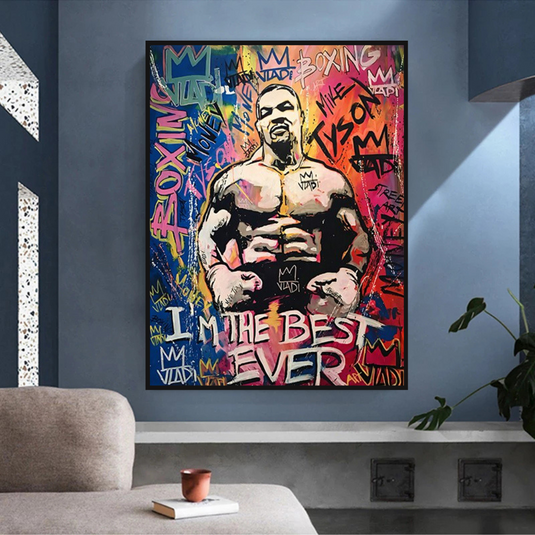 Tyson Fury Champion Boxing Canvas Wall Art-GraffitiWallArt