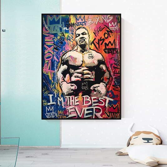 Tyson Fury Champion Boxing Canvas Wall Art-GraffitiWallArt