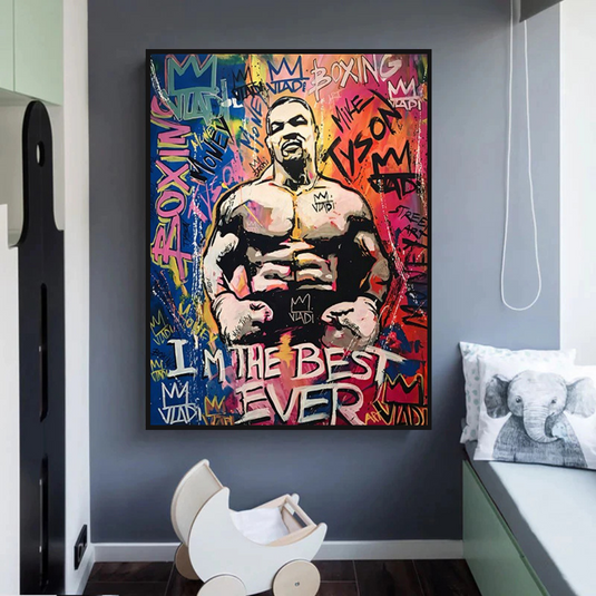 Tyson Fury Champion Boxing Canvas Wall Art-GraffitiWallArt