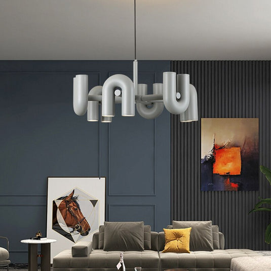 U Shape Chandelier: Illuminate Your Space-GraffitiWallArt