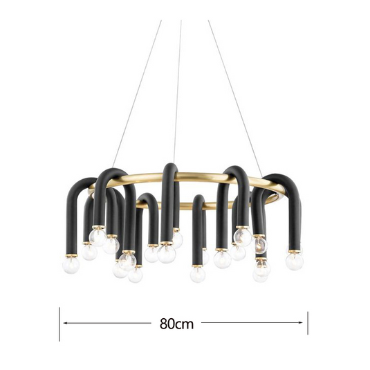 U Shape Tube Chandelier - Exclusive Lighting Fixture-GraffitiWallArt