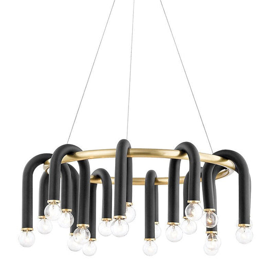 U Shape Tube Chandelier - Exclusive Lighting Fixture-GraffitiWallArt