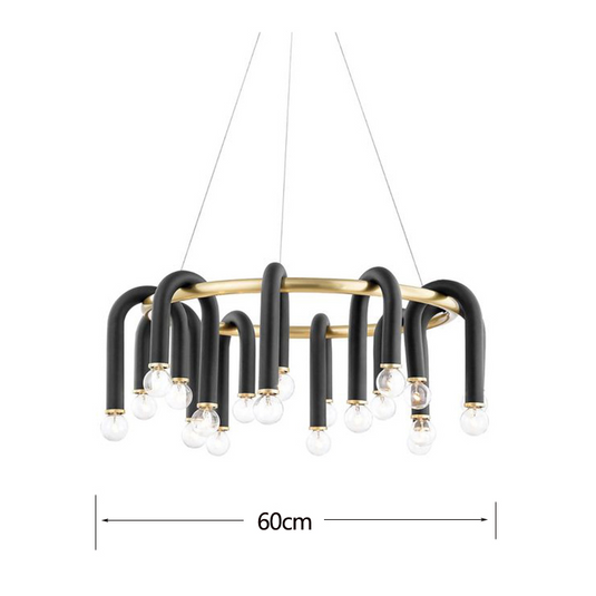 U Shape Tube Chandelier - Exclusive Lighting Fixture-GraffitiWallArt